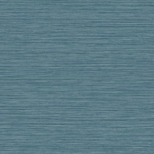 Seabrook Designs Texture Gallery Grasslands Faux Grasscloth Contemporary Blue Matte Sidewall - BV30116