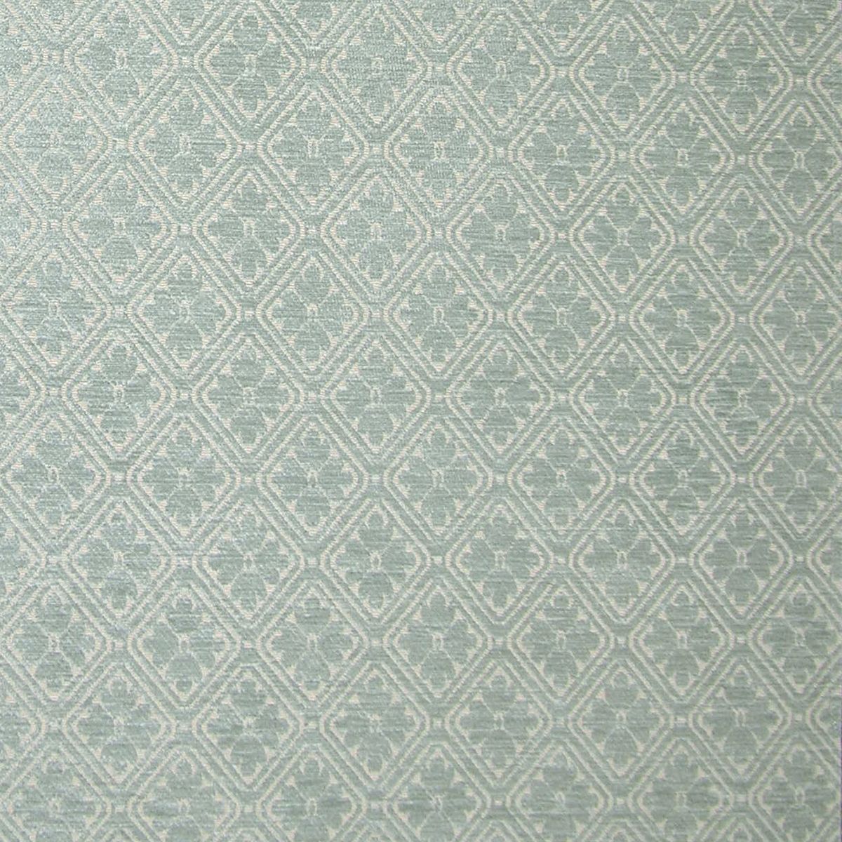 SCALAMANDRE  QUATREFOIL FABRIC AQUA   - BV 01071997