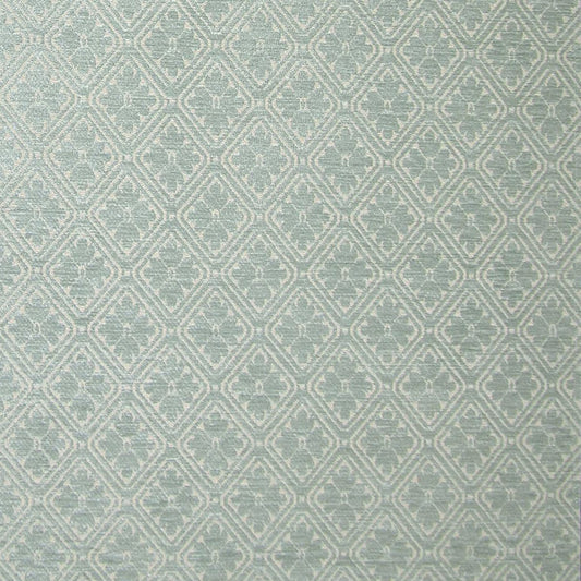 SCALAMANDRE  QUATREFOIL FABRIC AQUA   - BV 01071997