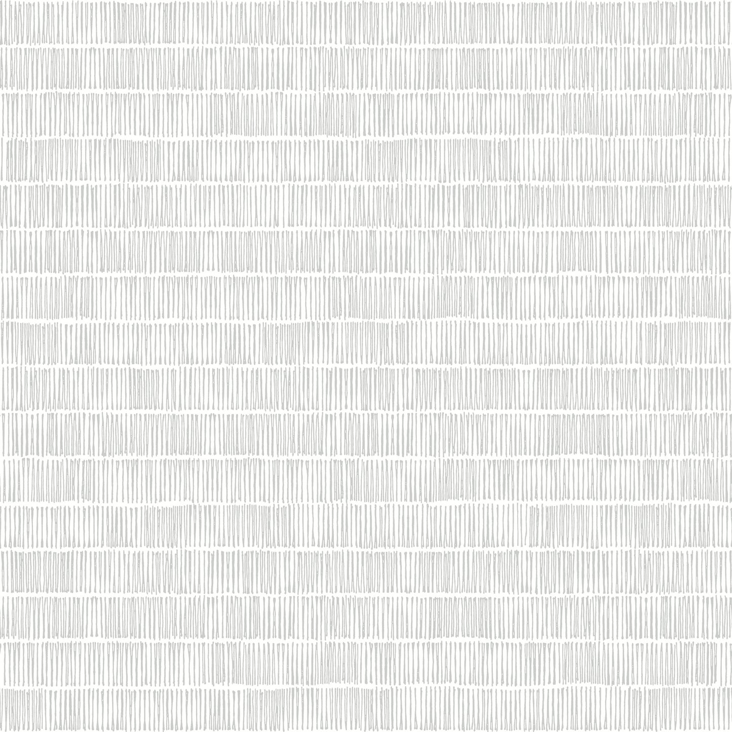 Gray horizontal hash marks in a geometric pattern on white wallpaper; subtle textured design.