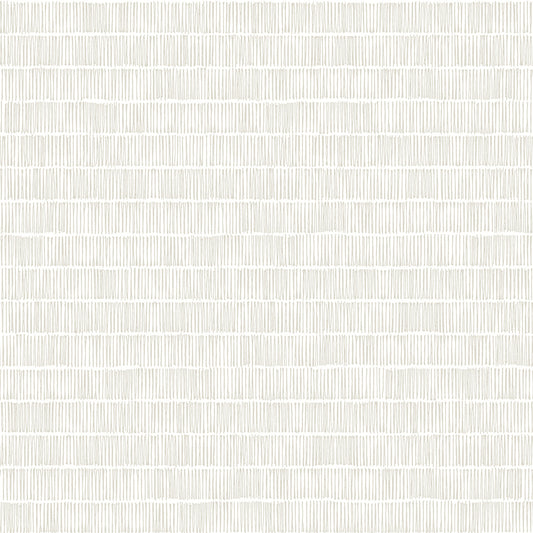 York Wallcoverings Black and White Resource Library Horizontal Hash Marks White and Cream Wallpaper  Geometrics Whites and Off-Whites  Wallpaper - BW3812