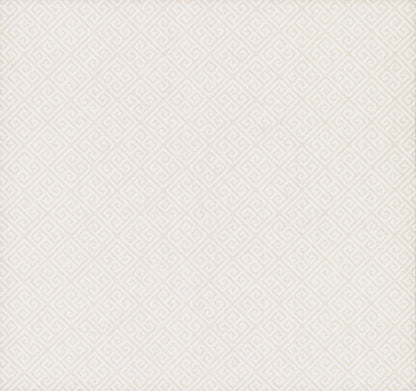 York Wallcoverings Antonina Vella Deco Grecian Geometric Pearl and White Wallpaper  Geometrics Whites and Off-Whites  Wallpaper - BW3991