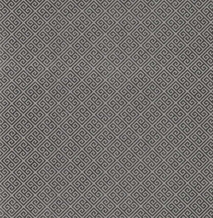 York Wallcoverings Black & White Resource Library Grecian Geometric Silver & Black Wallpaper Geometrics Geometrics Silver & Black   - BW3993