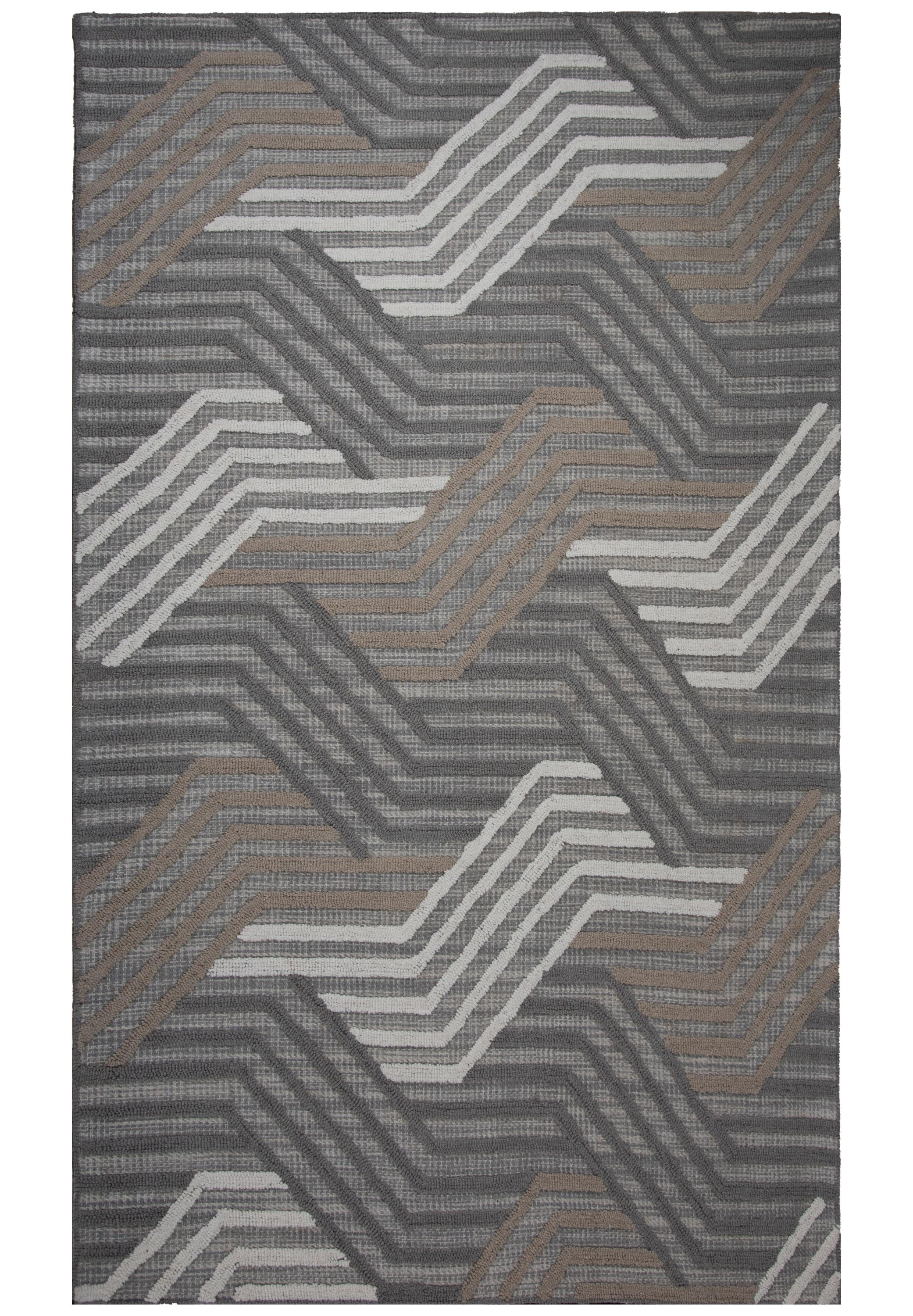 Our Home Ritzy Rug RIZZY HOME RUGS Bixby Contemporary 5' x 8' - BXBBX03GR00330576 ...