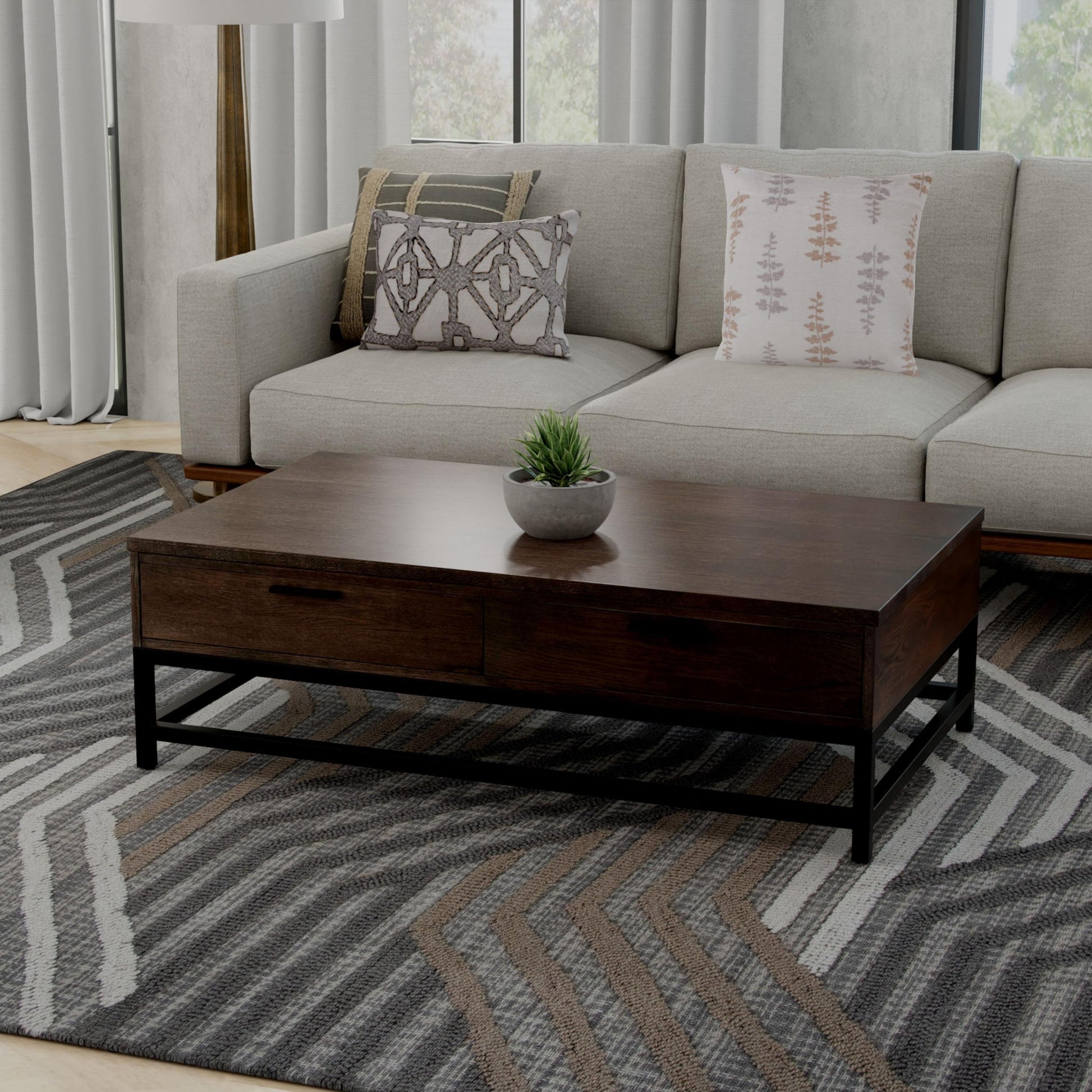 RIZZY HOME RUGS Bixby Contemporary 5' x 8' - BXBBX03GR00330576