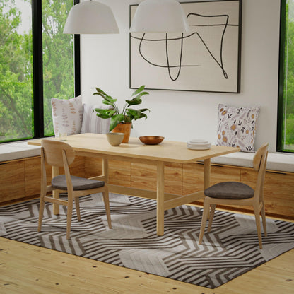Rectangular contemporary rug, 5' x 8'.