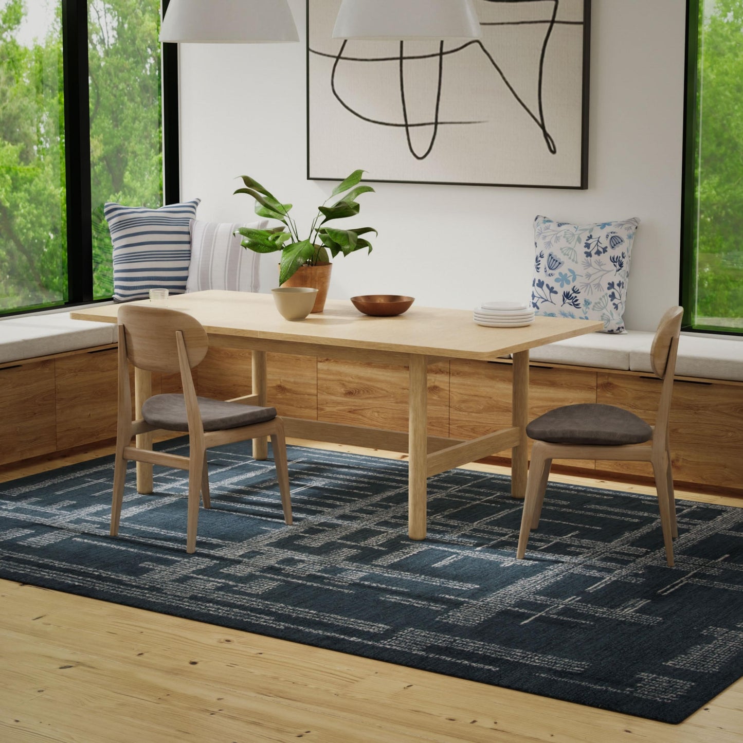 8' x 10' contemporary rug.