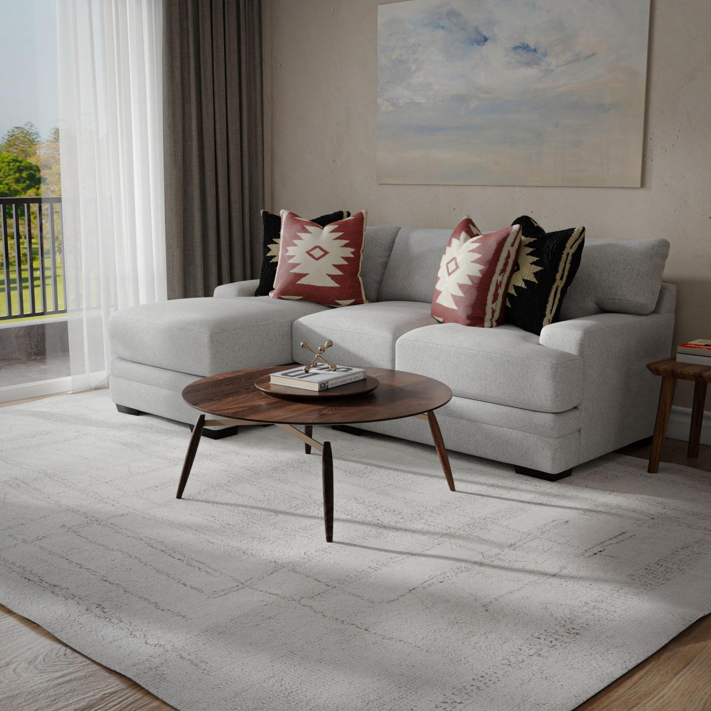 8' x 10' rug, contemporary style.