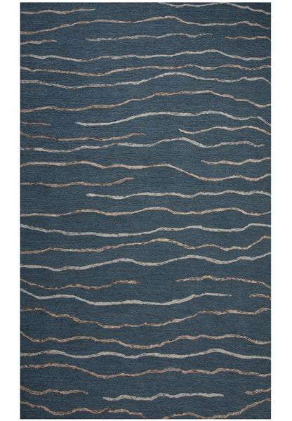 8' x 10' contemporary area rug with a neutral geometric pattern.