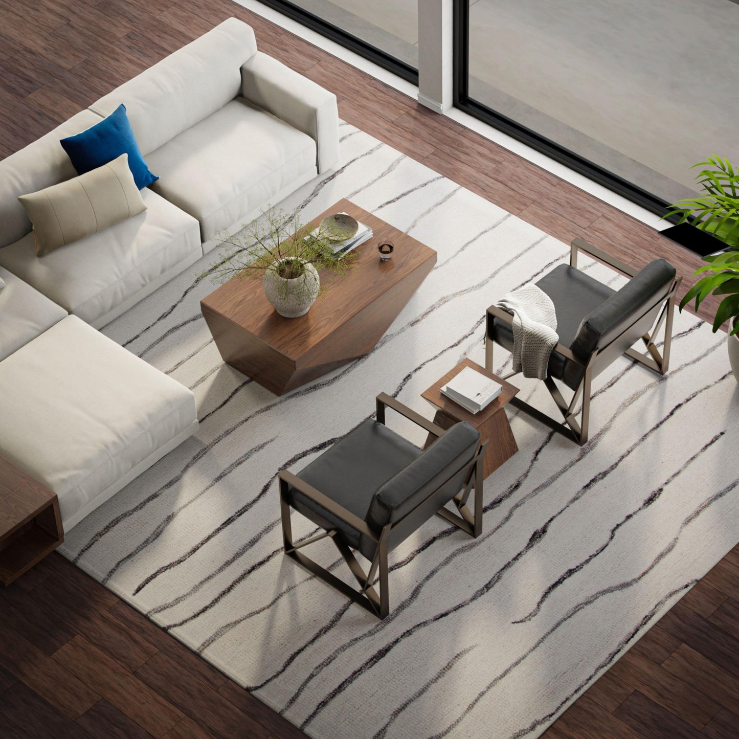 Rug, 8' x 10', contemporary style.