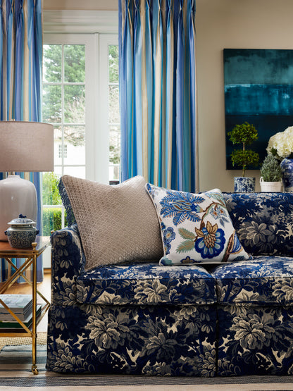 SCALAMANDRE  RIDGE EDGE FABRIC BLUE SHADOW   - BZ 0062060W NEW SKU # BZ060W0062