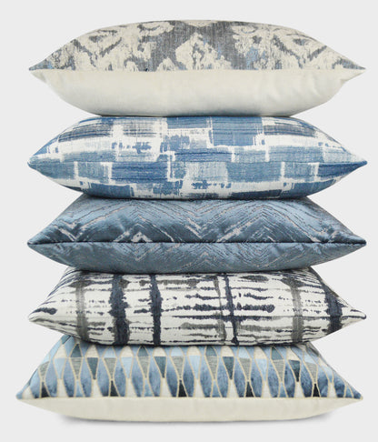 D.V. KAP HOME   24" x 24" Abrash Pillow - Atlantic Transitional, Geometric    - 3279-A-2424