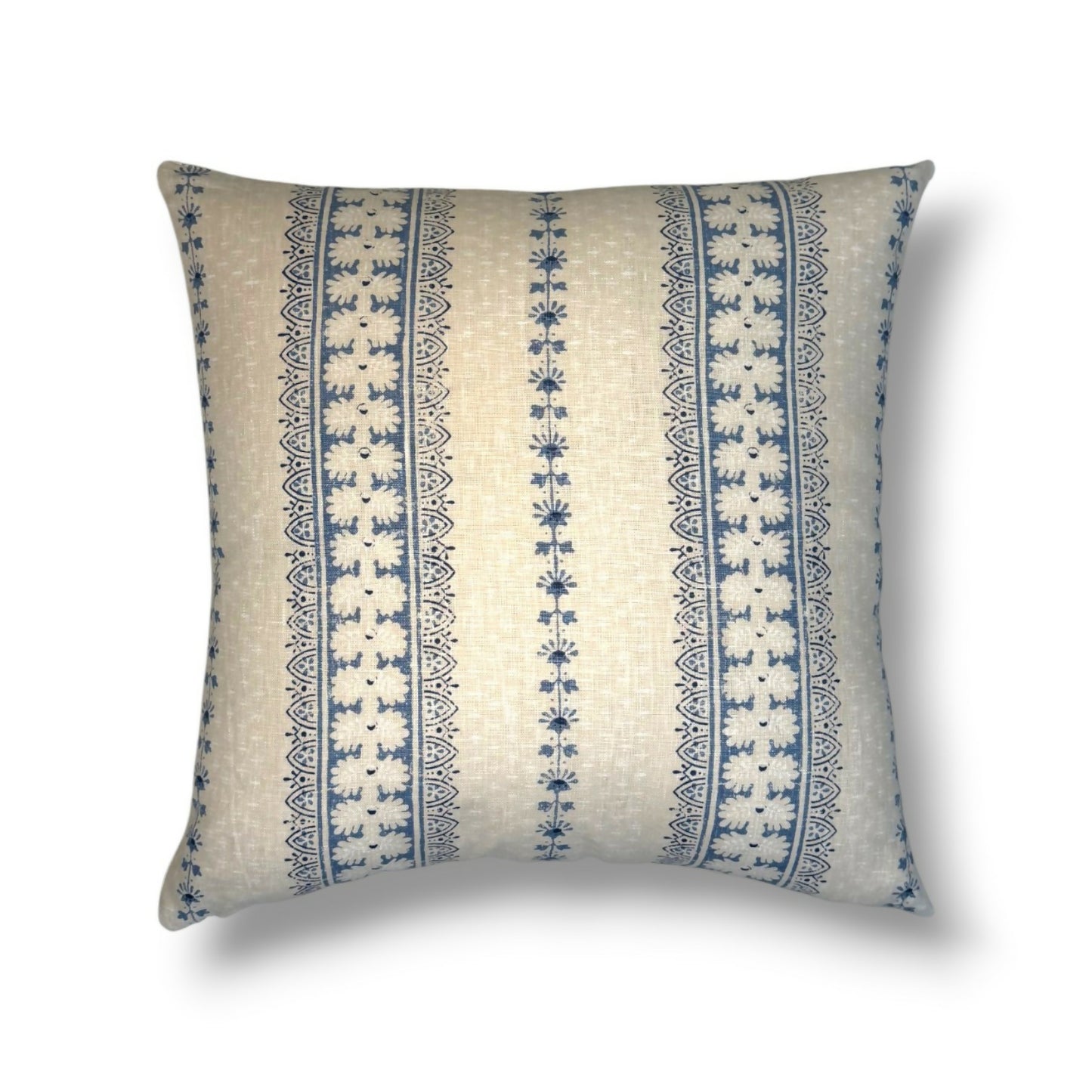 20" Blue Stripe Linen Pillow Cover in Alice Sergeant Jasper – Blues Fabric