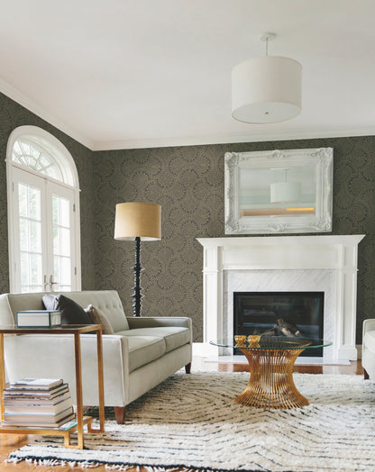 York Wallcoverings Best Sellers Cabaret Black Metallic Wallpaper  Metallics Blacks  Wallpaper - CA1501