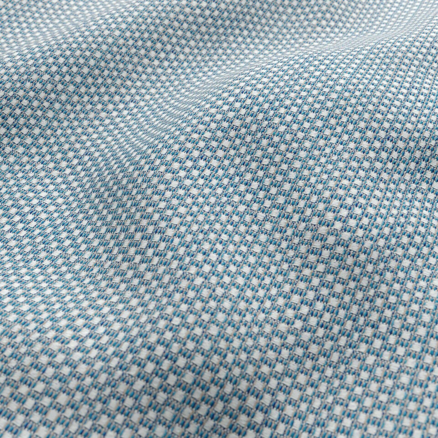 JF Fabrics FibreGuard Outdoor CABANA 63 Fabric Basketweave Blue, Aqua  Jacquard, Outdoor - 9736463 J9551
