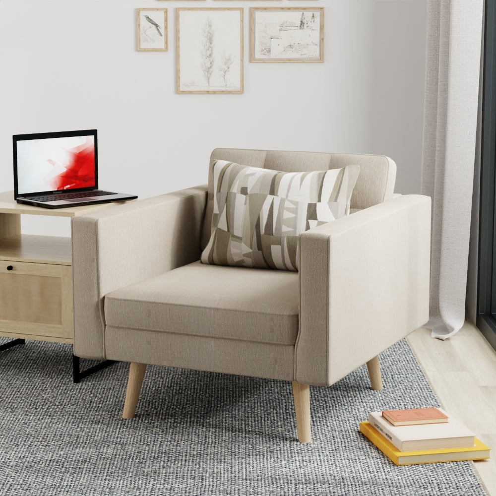 Latte geometric abstract fabric texture for upholstery; beige textile with a subtle geometric pattern.