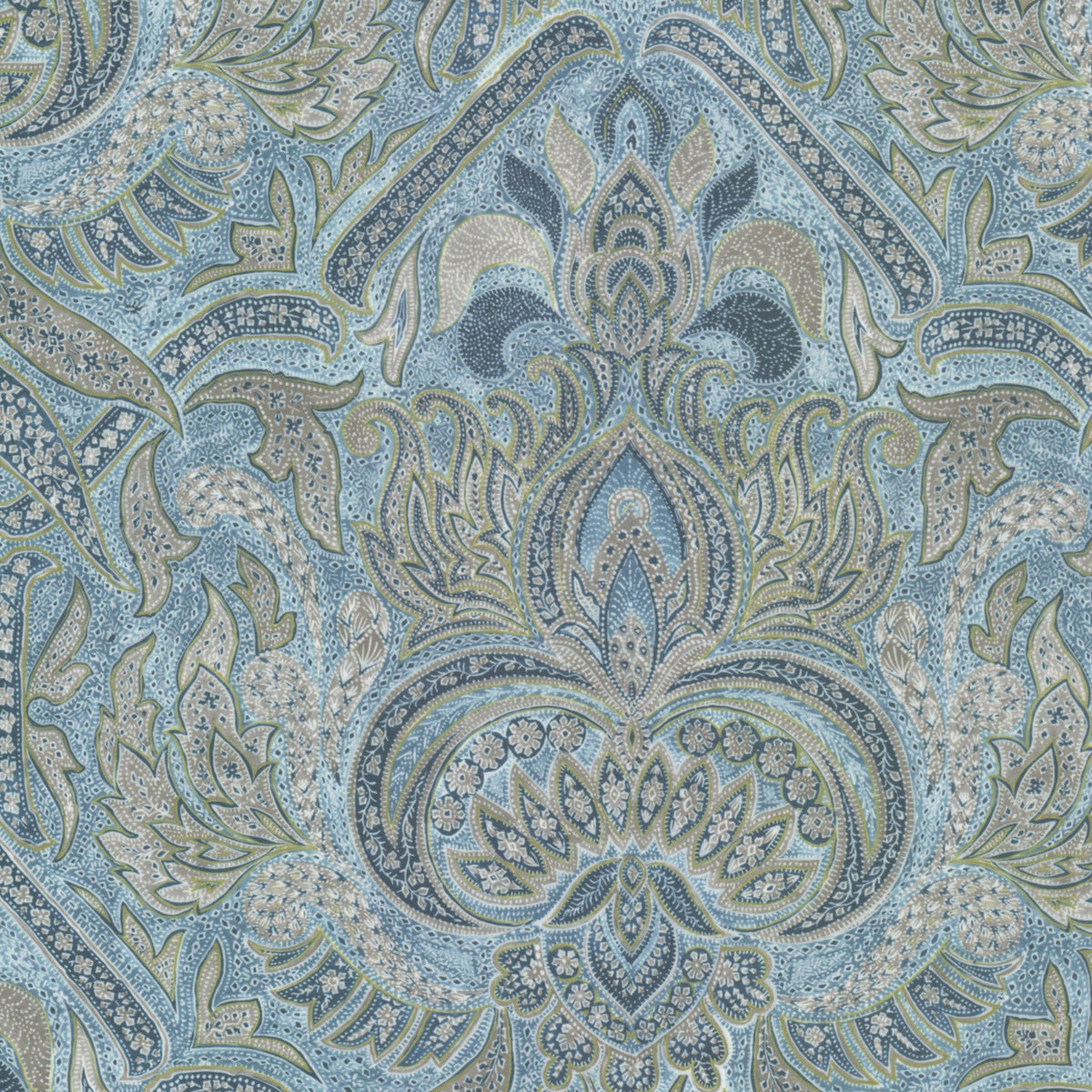 STOUT TEXTILES  UPHOLSTERY,VELVET TRADITIONAL, PAISLEY BAY   - CADI-1