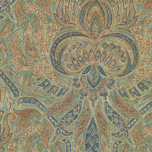 STOUT TEXTILES  UPHOLSTERY,VELVET TRADITIONAL, PAISLEY CYPRESS   - CADI-2