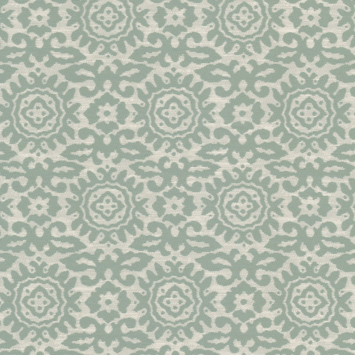 STOUT TEXTILES  UPHOLSTERY,WOVENS TRANSITIONAL,, MEDALLION AQUA   - CAFE-1