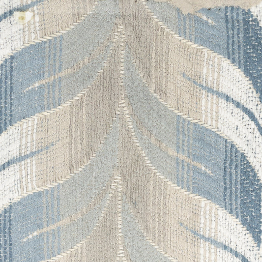 STOUT TEXTILES  UPHOLSTERY,CHENILLE TRANSITIONAL,, GEOMETRIC BLUE   - CAHO-1