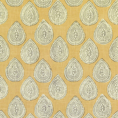 KRAVET BASICS PRINT SMALL SCALE YELLOW,GREY,WHITE   - CALICO.411.0