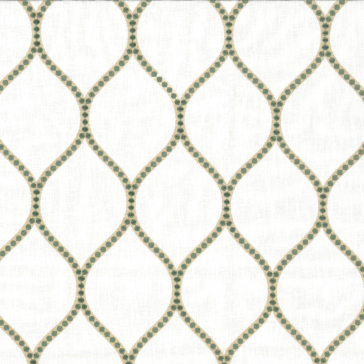 STOUT TEXTILES  MULTIPURPOSE,EMBROIDERIES TRADITIONAL, OGEE SAGE   - CAMB-2