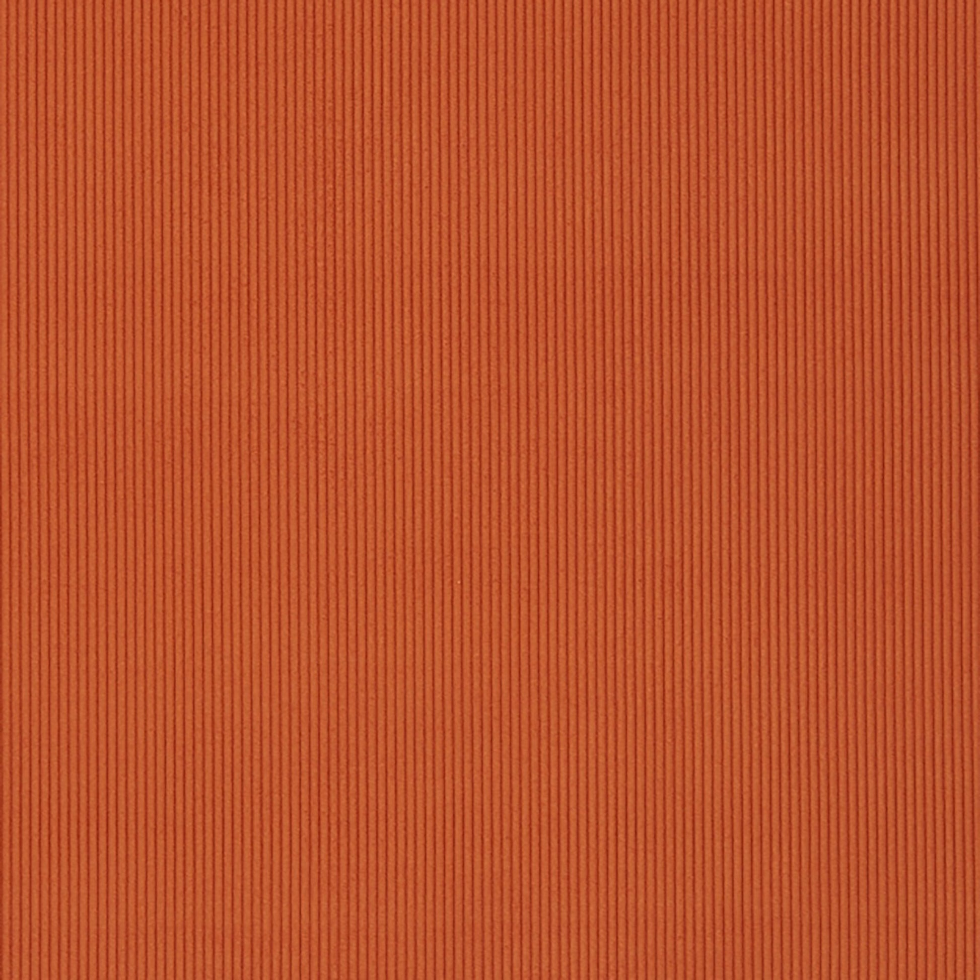 Orange and rust striped velvet fabric with a soft, plush texture.