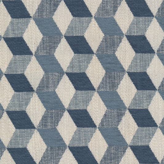 STOUT TEXTILES  UPHOLSTERY,WOVENS TRANSITIONAL,, GEOMETRIC DENIM   - CAND-1