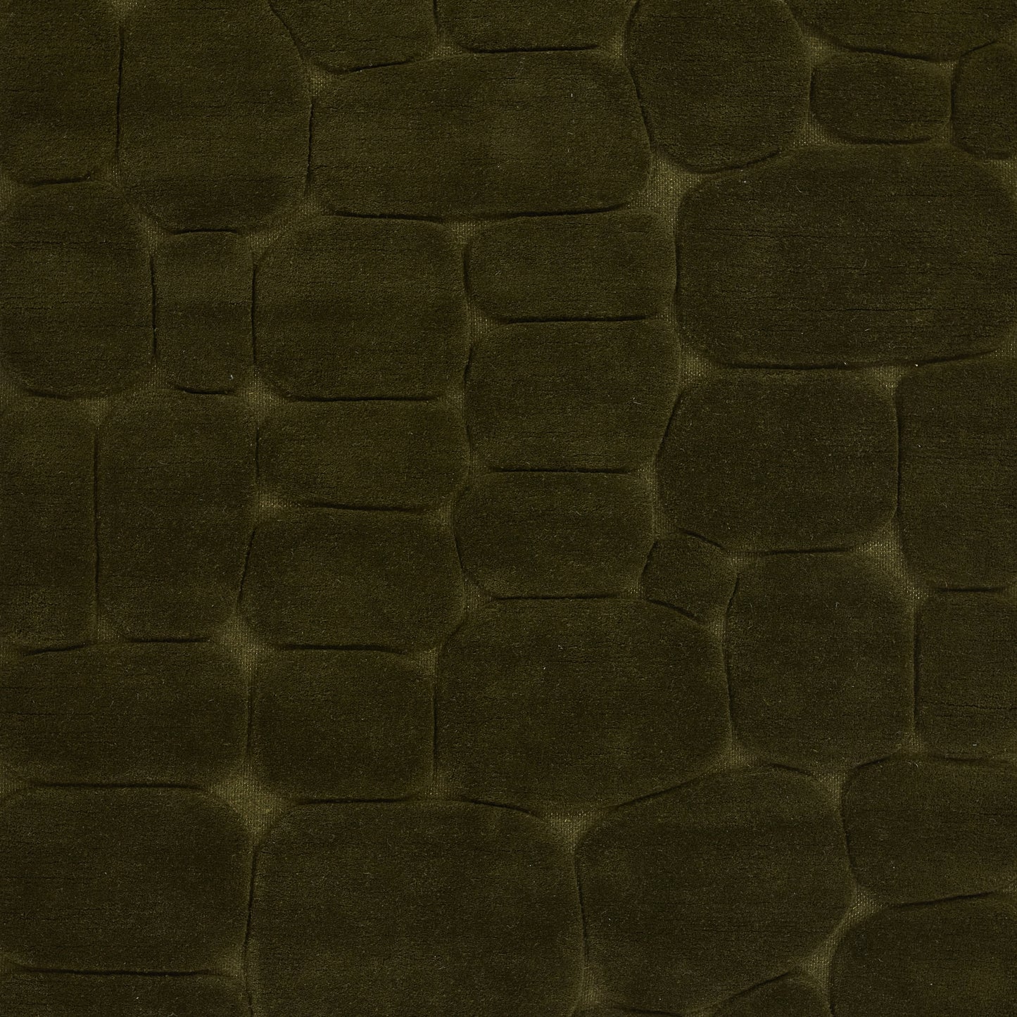 Dark olive-green faux crocodile skin texture with rounded, tile-like scales.