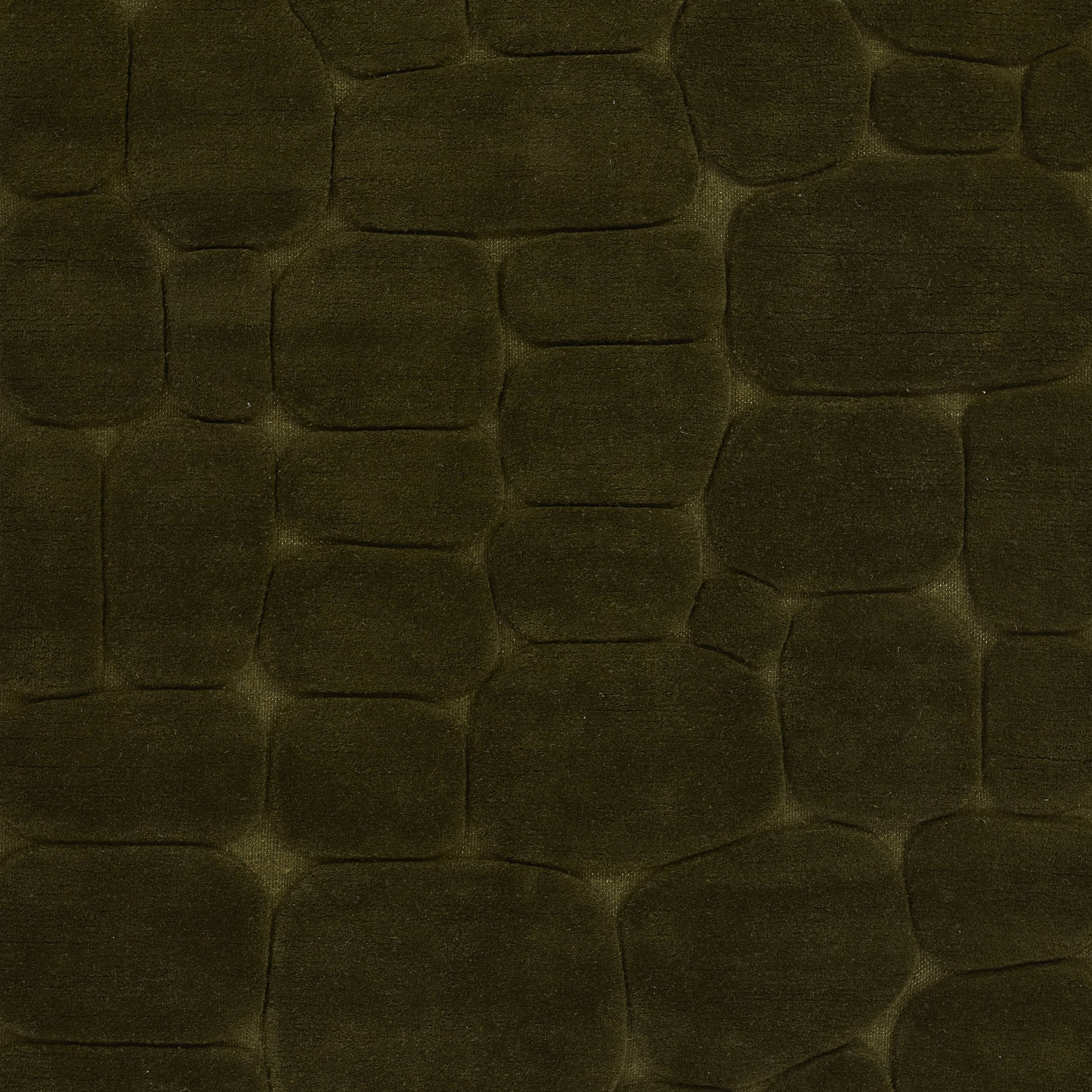 Dark olive-green faux crocodile skin texture with rounded, tile-like scales.