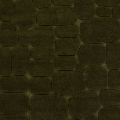 Dark olive-green faux crocodile skin texture with rounded, tile-like scales.