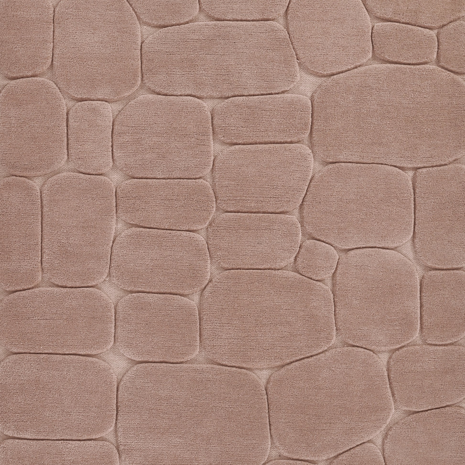 Soft pink pebbled texture with rounded rectangle blocks and subtle seams, faux leather look.