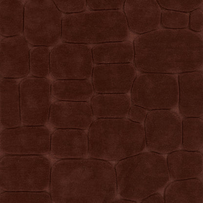 Dark brown faux crocodile leather texture with raised irregular scale pattern.