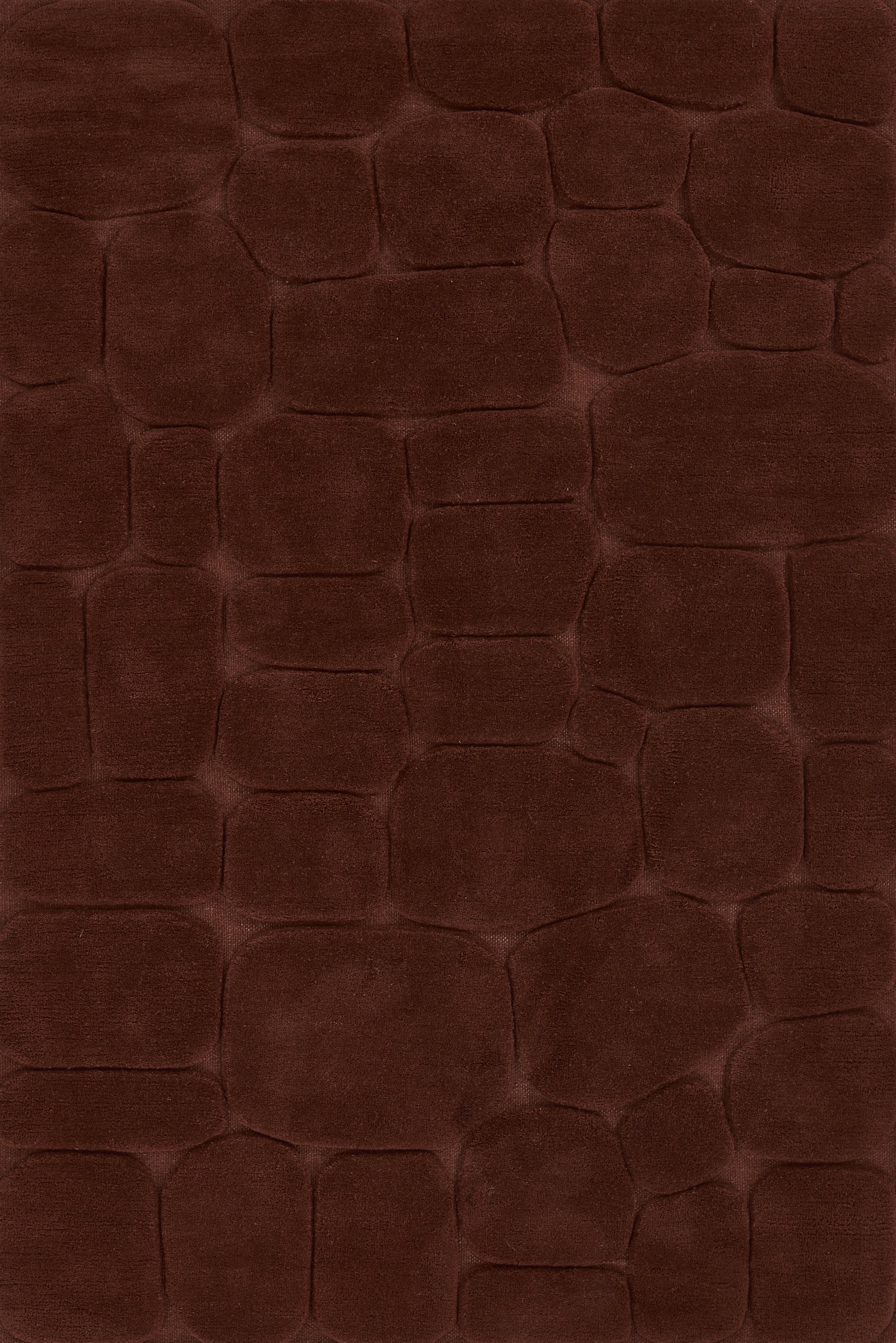 Deep burgundy faux crocodile-skin rug with plush velvet texture and embossed scale pattern.