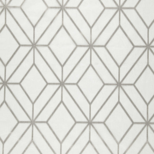 JF Fabrics  CARAT 92 Fabric Diamond,Geometric,Transitional,Contemporary,Modern Gray  Sheer,Wide Width,Reversible - 8434092 J8831