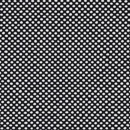 Black perforated fabric; breathable, sporty material for activewear.