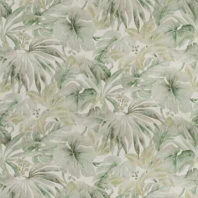 KRAVET BASICS PRINT TROPICAL WHITE,SAGE,GREY   - CARLES.23.0