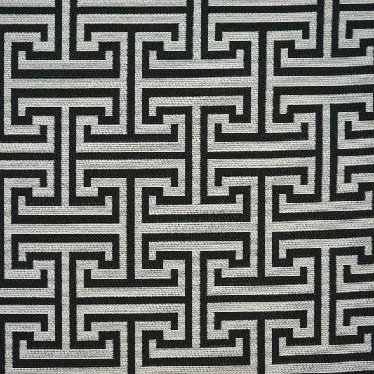 JF Fabrics CARNEY 98 Fabric Traditional,Transitional,Contemporary,Geometric Black,Creme,Beige,Grey,Silver  Texture - 5421998 J6541