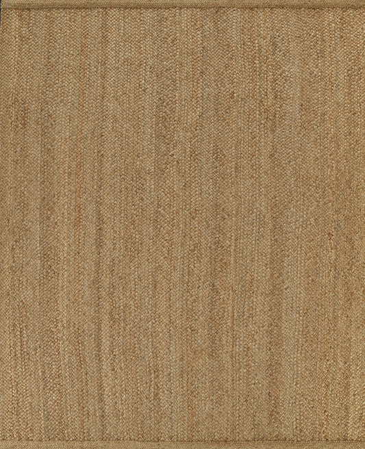 Natural beige sisal rug with coarse woven texture and subtle vertical stripes, earthy rustic style.