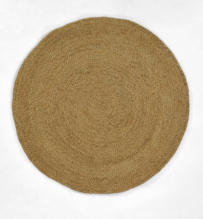 Natural beige jute braided runner rug, 2'6" x 8'.
