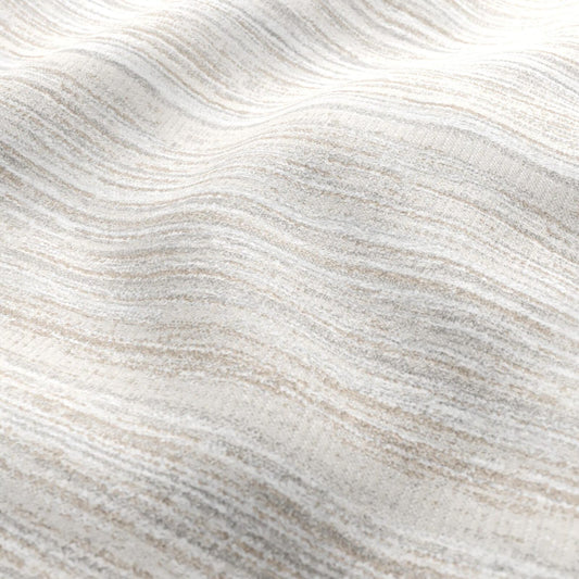 JF Fabrics FibreGuard Outdoor CASTAWAY 32 Fabric Texture, Stripe White, Grey, Beige, Light Brown  Chenille, Texture, Outdoor - 9467232 J9301