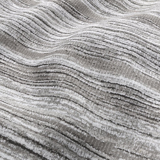 JF Fabrics FibreGuard Outdoor CASTAWAY 95 Fabric Texture, Stripe White, Beige, Black  Chenille, Texture, Outdoor - 9467295 J9301