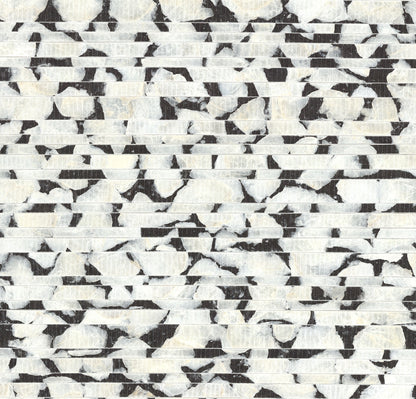 York Wallcoverings Carol Benson-Cobb Signature Capiz Offering Black and White Wallpaper  Nautical Blacks  Wallpaper - CC1201