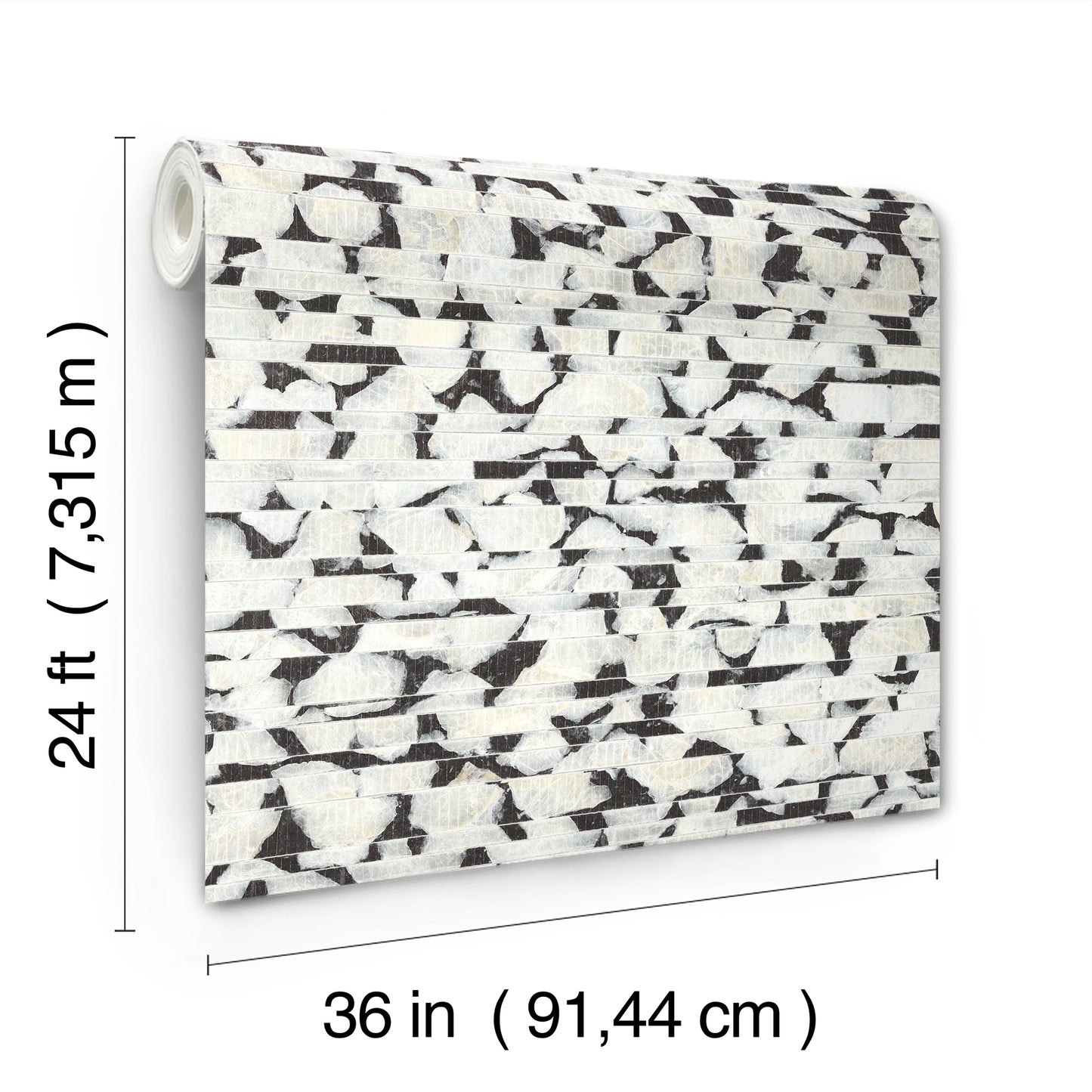 York Wallcoverings Carol Benson-Cobb Signature Capiz Offering Black and White Wallpaper  Nautical Blacks  Wallpaper - CC1201