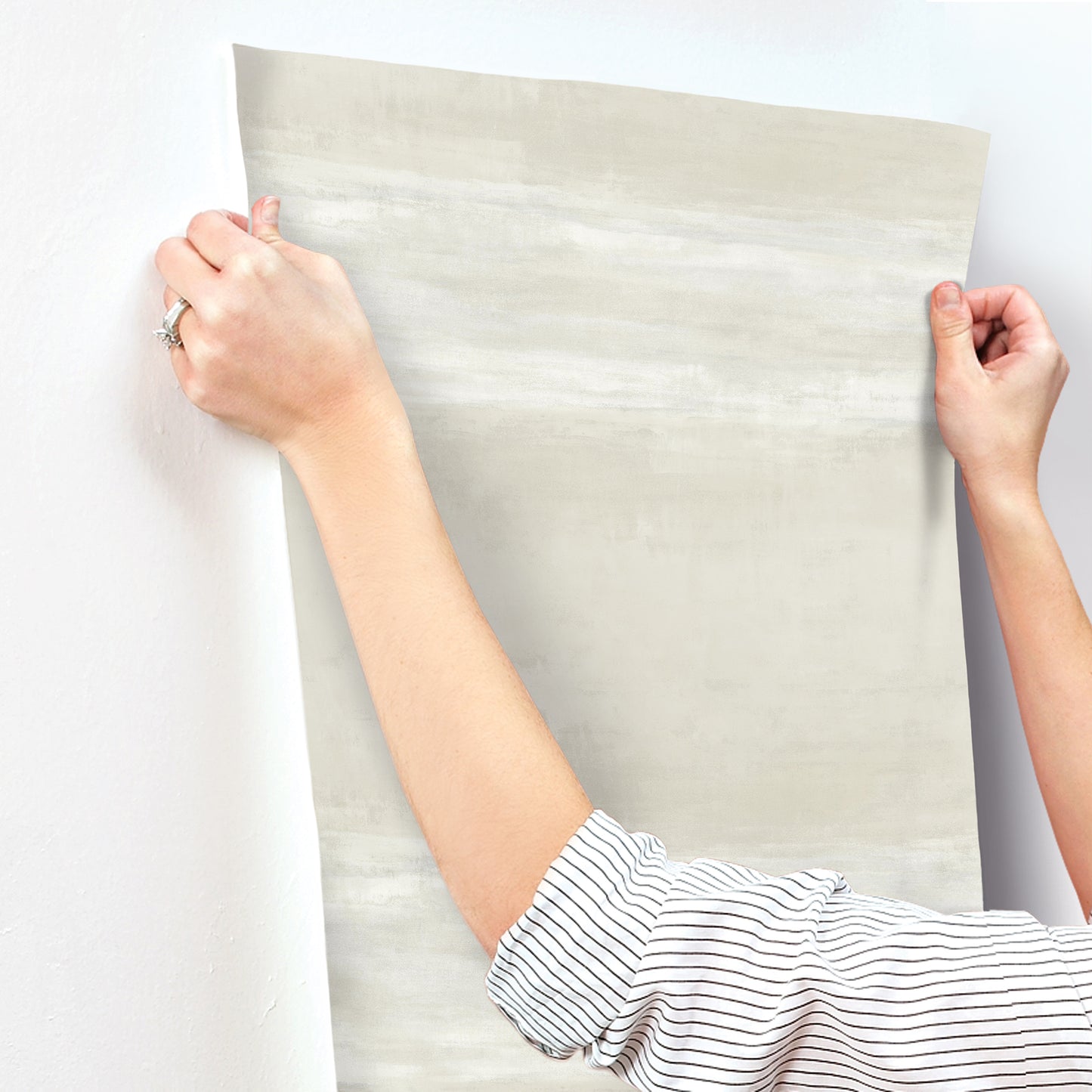 York Wallcoverings Carol Benson-Cobb Signature Serene Reflection Natural Wallpaper  Textures Neutrals  Wallpaper - CC1254