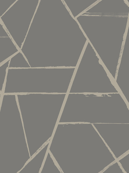 York Wallcoverings Carol Benson-Cobb Signature Intersect Grey Metallic Wallpaper  Geometrics Blacks  Wallpaper - CC1292