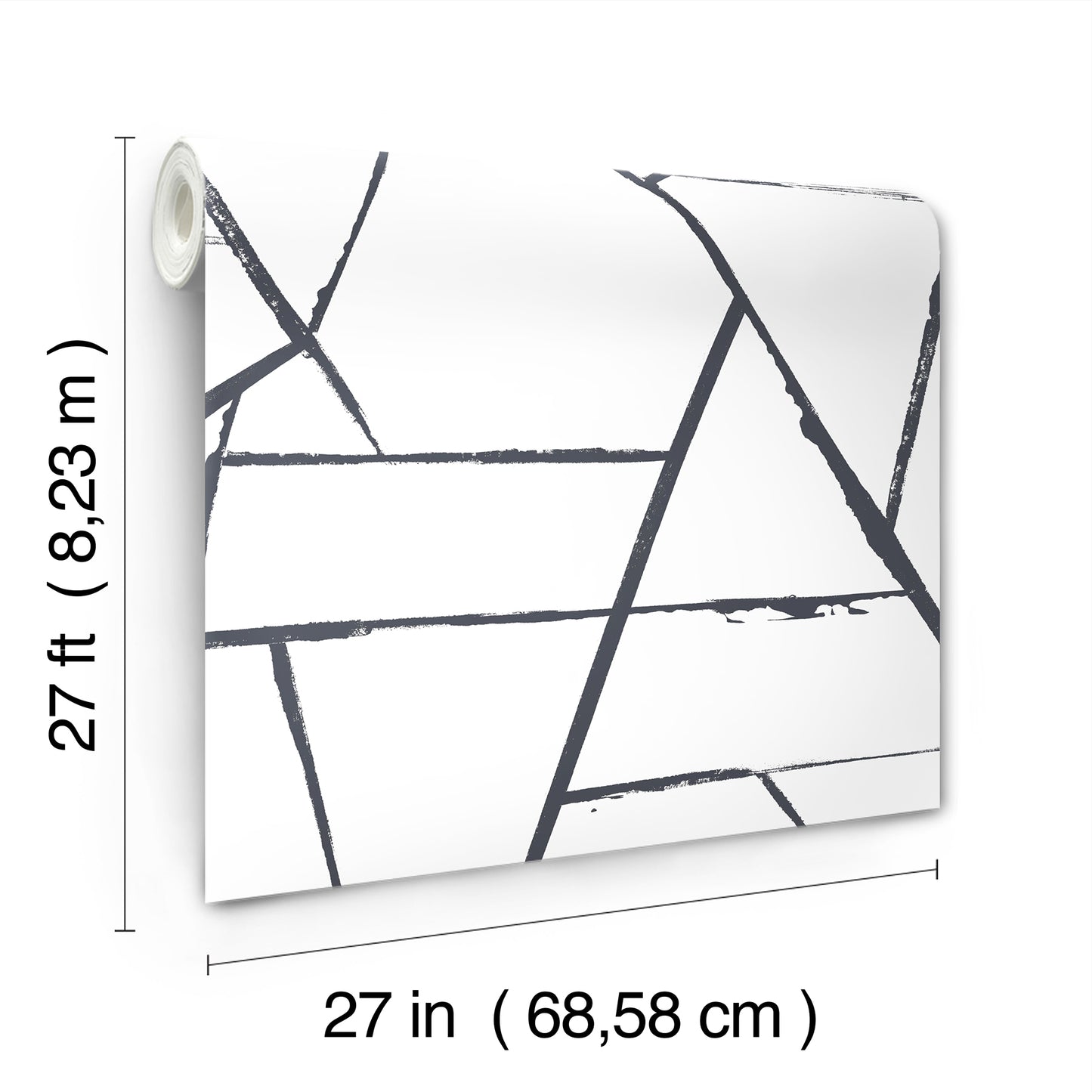 York Wallcoverings Carol Benson-Cobb Signature Intersect Black Wallpaper  Geometrics Blacks  Wallpaper - CC1295