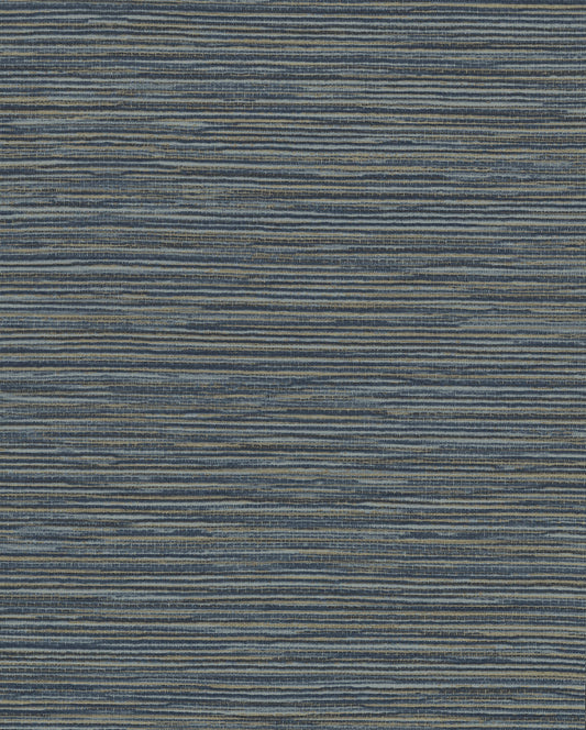 York Wallcoverings Black and White Resource Library Ramie Weave Grasscloth Dark Blue Metallic Wallpaper  Textures Metallics   - CD1040N