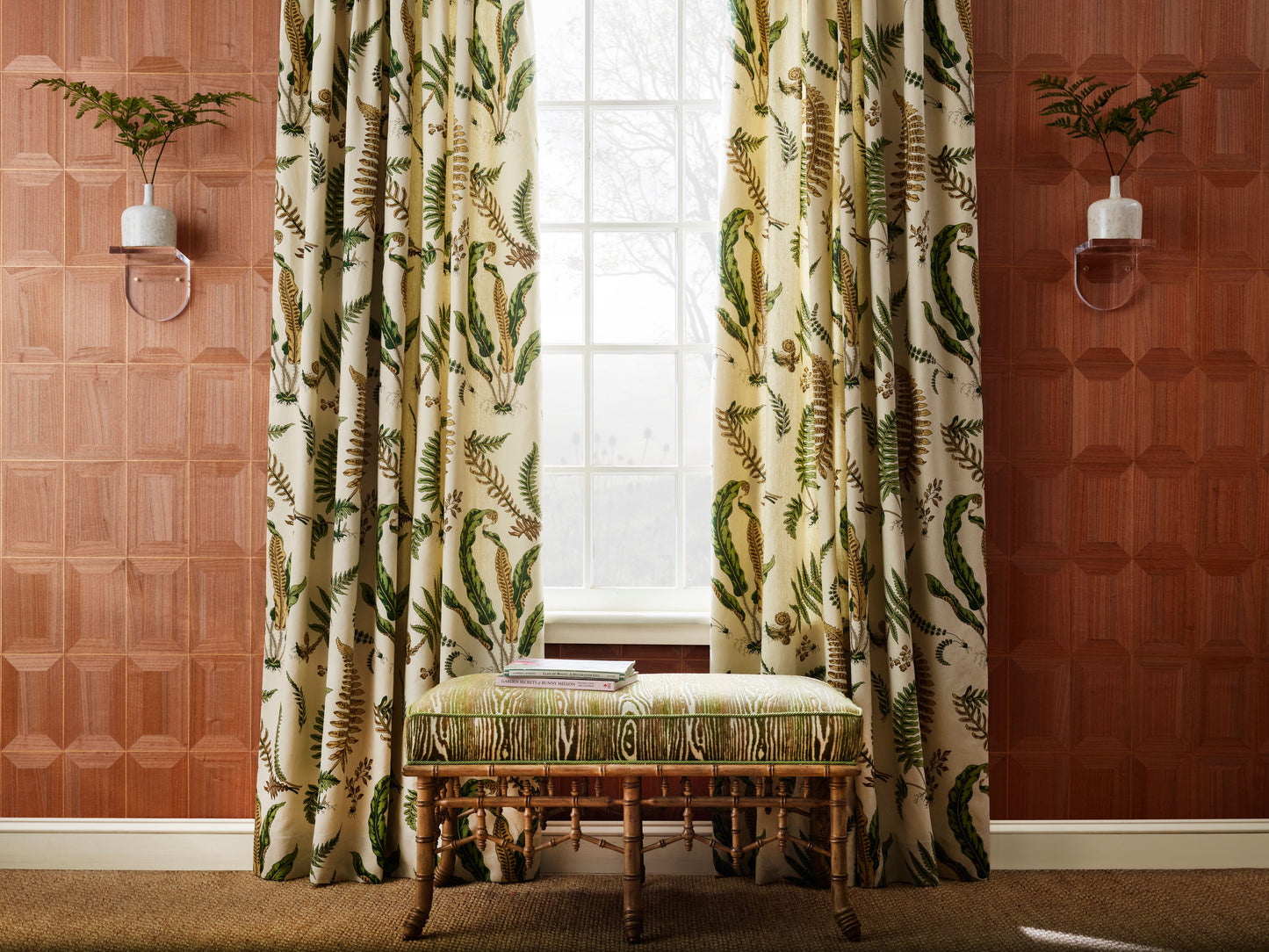 SCALAMANDRE  MUIR WOODS FABRIC MOSS   - CD 0001OB41 NEW SKU # CDOB410001