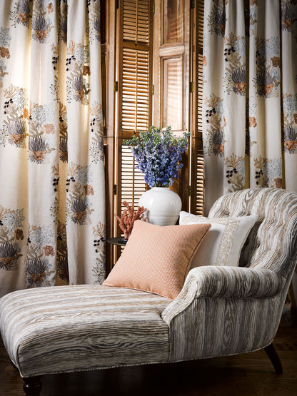 SCALAMANDRE  MUIR WOODS FABRIC WEDGWOOD   - CD 0052OB41 NEW SKU # CDOB410052